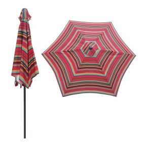 9FT UMBRELLA Red Stripes