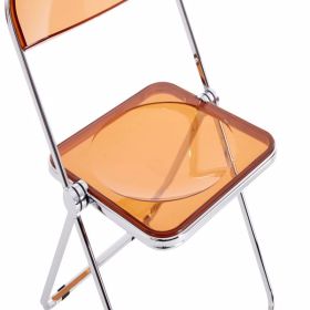 Yellow Transparent Folding Chair PC