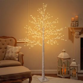 6ft Lighted Indoor & Outdoor Birch Tree, Christmas Holiday Decorations, Artificial Tree with LED Lights, Christmas Tree