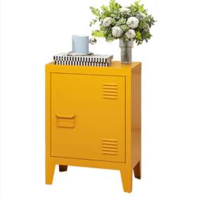 Modern Bedside Table, Durable Metal Bedside Storage Cabinet