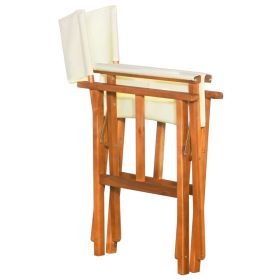 vidaXL Director's Chair Solid Acacia Wood (Option: as picture)