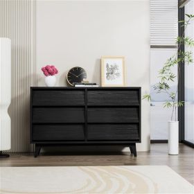 6 Drawer Dresser (Color: Black)