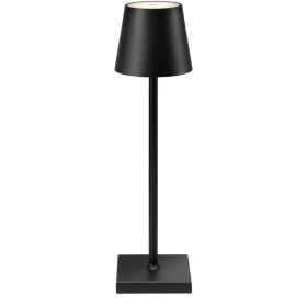 Dimmable LED Battery Table Lamp, USB LED Light for Bedside Tables (Color: Black)