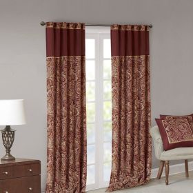 Jacquard Curtain Panel Pair(2 Pcs Window Panels) (Color: as Pic)