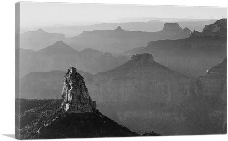 View With Rock Formation - Grand Canyon National Park - Arizona (Type: Standard Framed Canvas Print, size: 40" x 26" / 100cm x 65cm (approx))